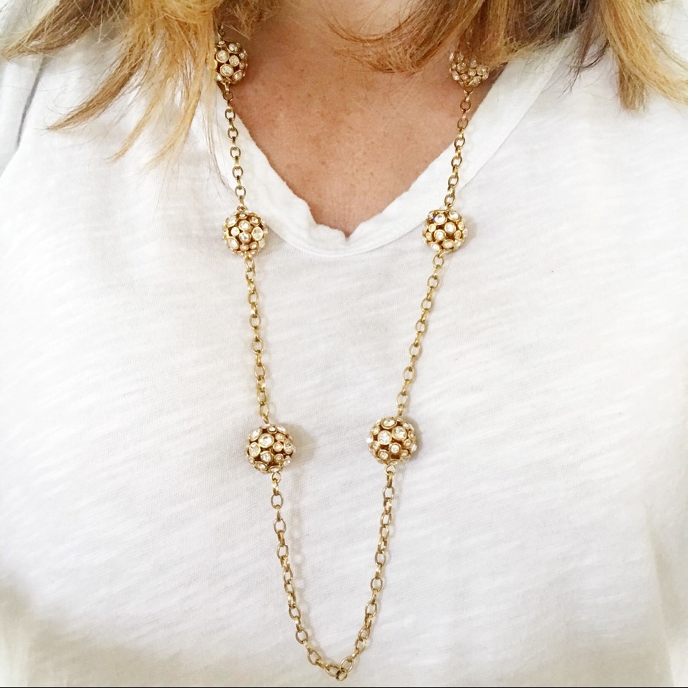 J. Crew beaded rhinestone necklace